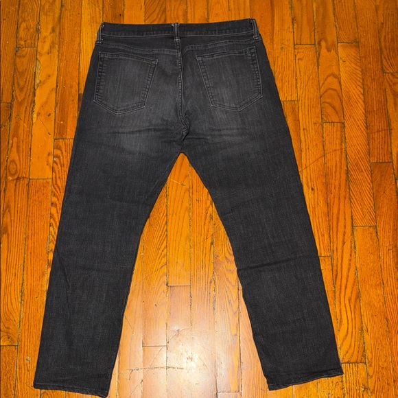 Hollister Men's Slim Straight Jeans - Charcoal Wash - Picture 7 of 8